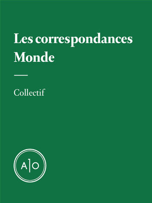 cover image of Correspondances--Monde